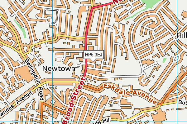 HP5 3EJ map - OS VectorMap District (Ordnance Survey)