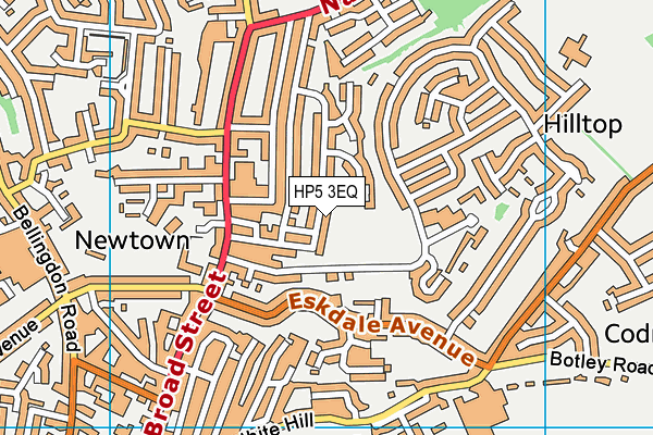HP5 3EQ map - OS VectorMap District (Ordnance Survey)