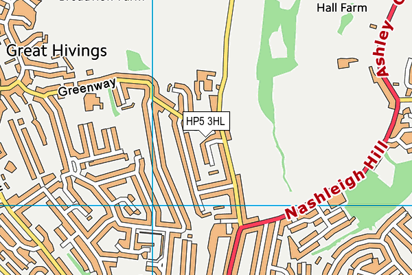 HP5 3HL map - OS VectorMap District (Ordnance Survey)