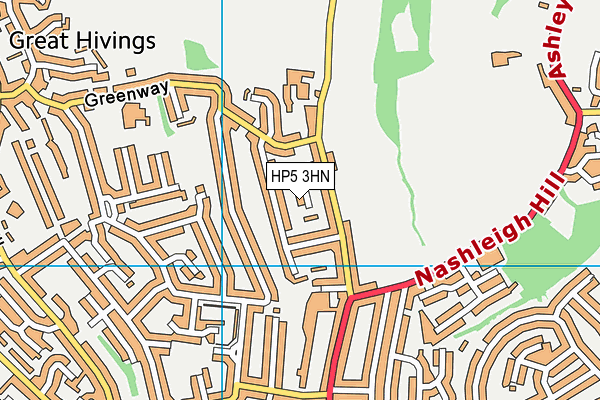 HP5 3HN map - OS VectorMap District (Ordnance Survey)