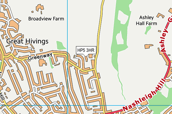 HP5 3HR map - OS VectorMap District (Ordnance Survey)