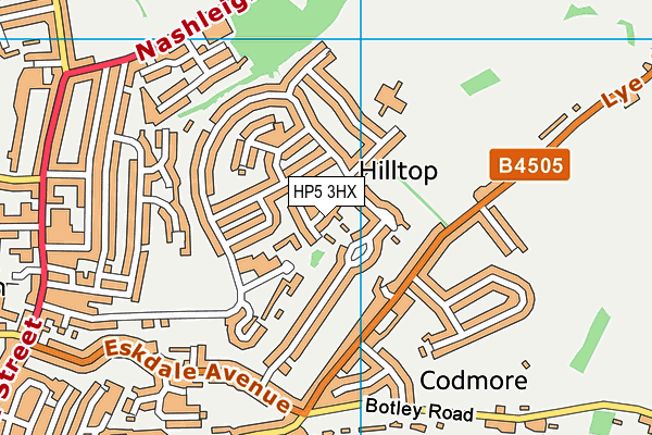 HP5 3HX map - OS VectorMap District (Ordnance Survey)