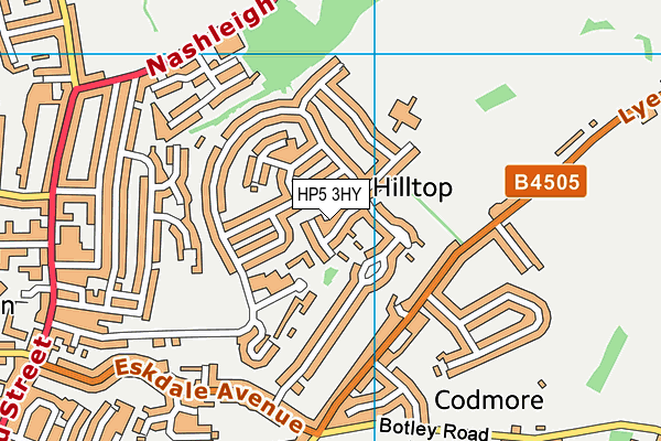 HP5 3HY map - OS VectorMap District (Ordnance Survey)