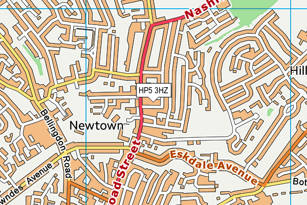HP5 3HZ map - OS VectorMap District (Ordnance Survey)