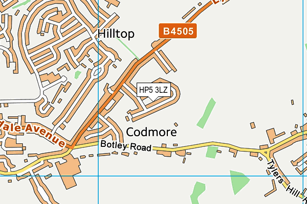 HP5 3LZ map - OS VectorMap District (Ordnance Survey)