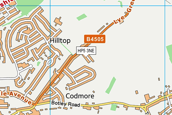 HP5 3NE map - OS VectorMap District (Ordnance Survey)