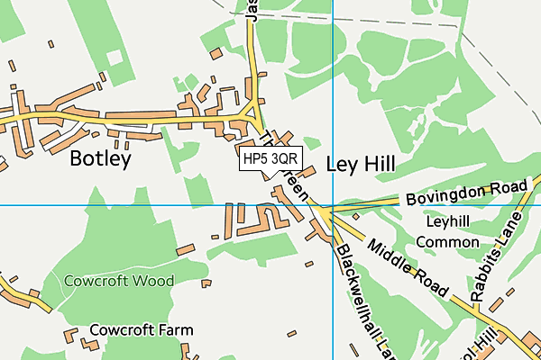 Ley Hall Memorial Hall map (HP5 3QR) - OS VectorMap District (Ordnance Survey)
