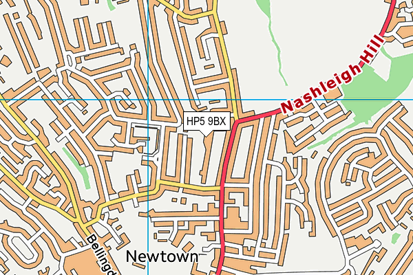 HP5 9BX map - OS VectorMap District (Ordnance Survey)