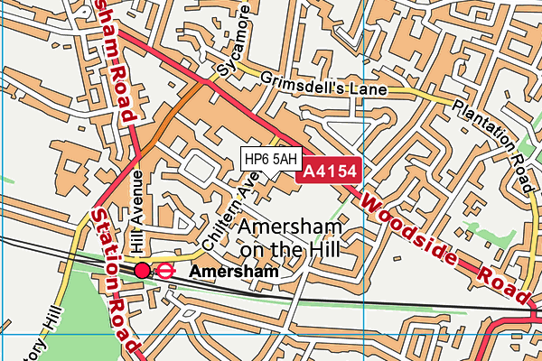 Amersham Community Centre (Closed) map (HP6 5AH) - OS VectorMap District (Ordnance Survey)