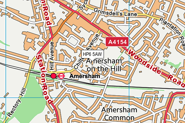 HP6 5AW map - OS VectorMap District (Ordnance Survey)