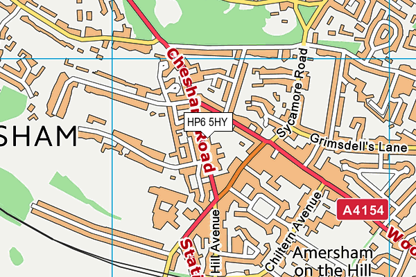 HP6 5HY map - OS VectorMap District (Ordnance Survey)