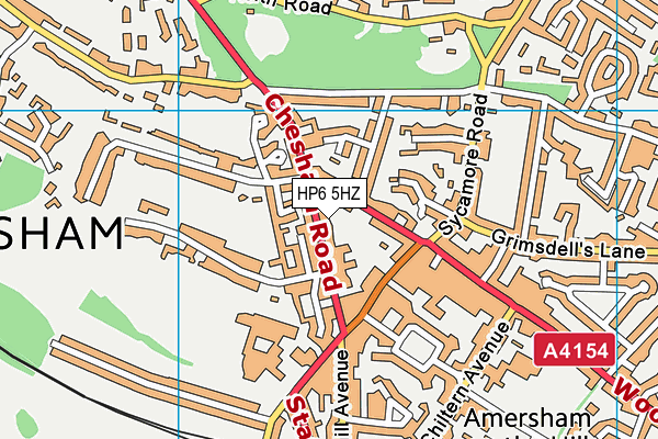 HP6 5HZ map - OS VectorMap District (Ordnance Survey)