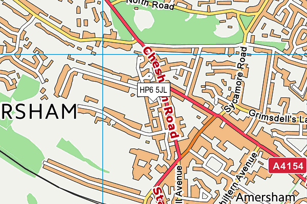 HP6 5JL map - OS VectorMap District (Ordnance Survey)