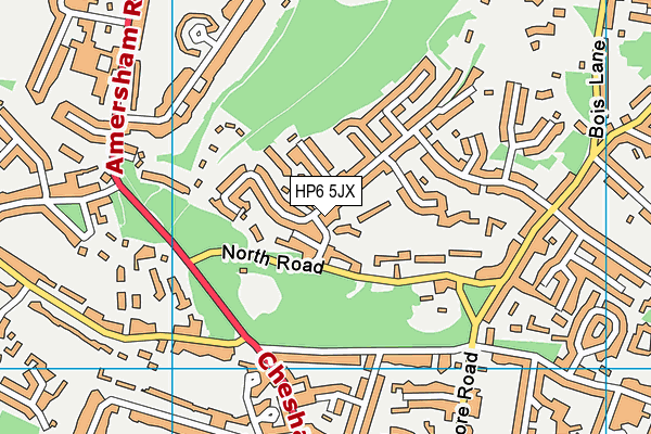 HP6 5JX map - OS VectorMap District (Ordnance Survey)