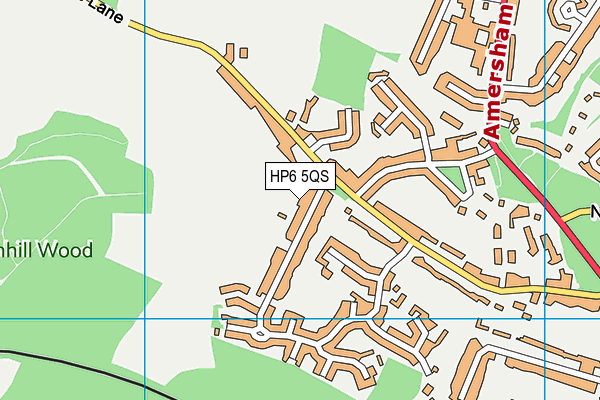 HP6 5QS map - OS VectorMap District (Ordnance Survey)