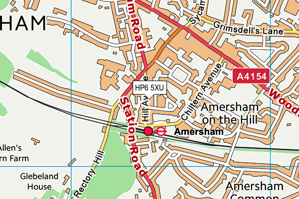 HP6 5XU map - OS VectorMap District (Ordnance Survey)