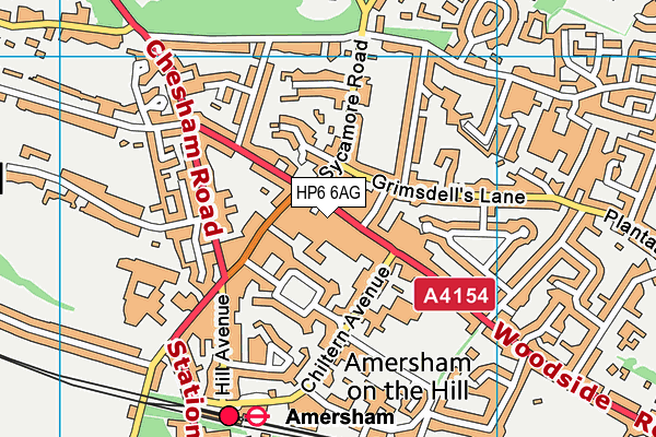 HP6 6AG map - OS VectorMap District (Ordnance Survey)