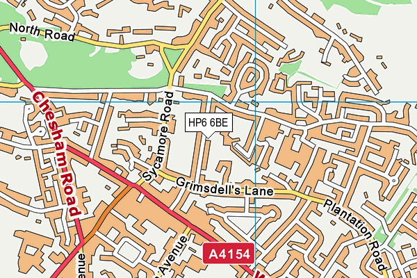 HP6 6BE map - OS VectorMap District (Ordnance Survey)