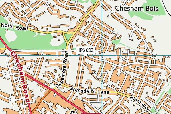 HP6 6DZ map - OS VectorMap District (Ordnance Survey)