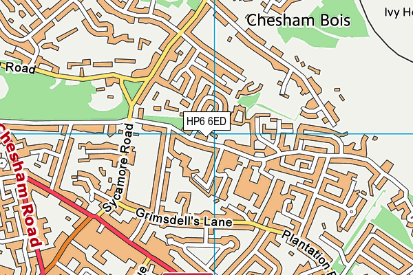 HP6 6ED map - OS VectorMap District (Ordnance Survey)