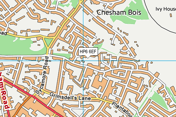 HP6 6EF map - OS VectorMap District (Ordnance Survey)