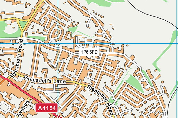 HP6 6FD map - OS VectorMap District (Ordnance Survey)