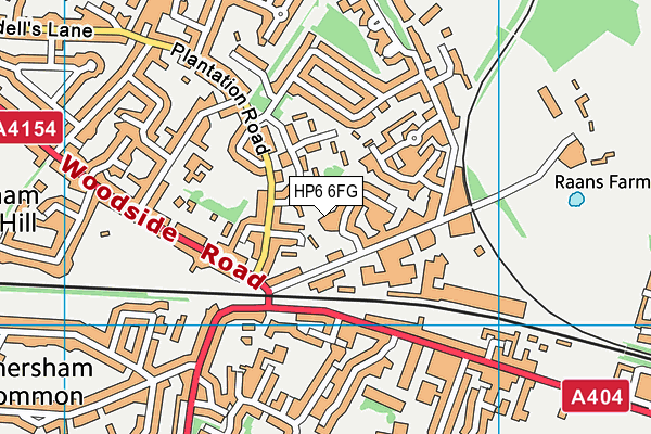 HP6 6FG map - OS VectorMap District (Ordnance Survey)