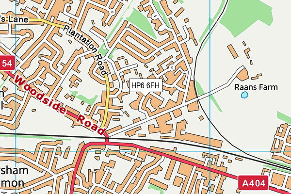 HP6 6FH map - OS VectorMap District (Ordnance Survey)