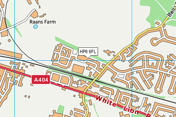 HP6 6FL map - OS VectorMap District (Ordnance Survey)