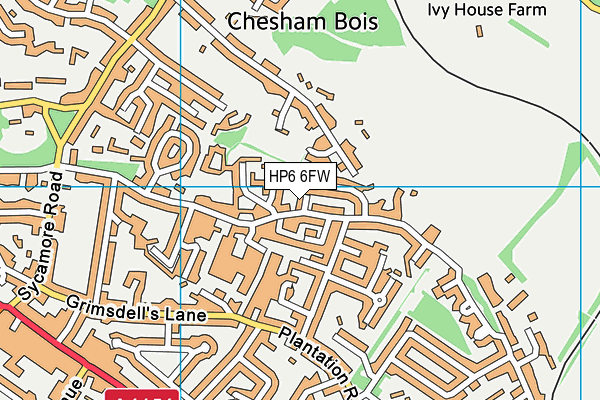 HP6 6FW map - OS VectorMap District (Ordnance Survey)