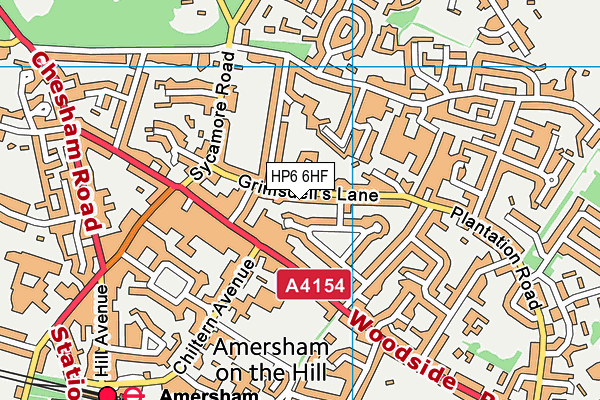 HP6 6HF map - OS VectorMap District (Ordnance Survey)