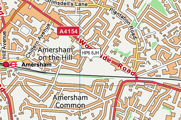 Amersham Hill Cricket Club map (HP6 6JH) - OS VectorMap District (Ordnance Survey)