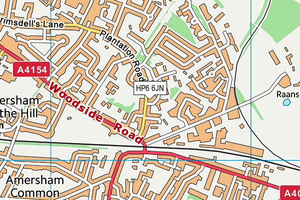 HP6 6JN map - OS VectorMap District (Ordnance Survey)