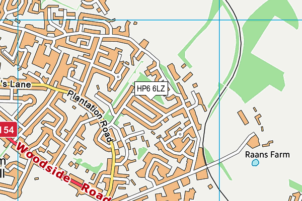 HP6 6LZ map - OS VectorMap District (Ordnance Survey)