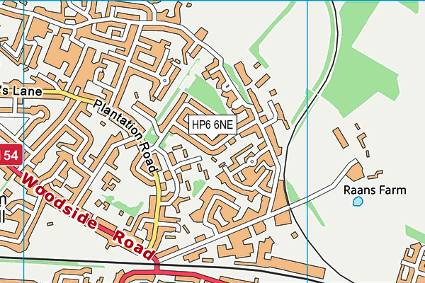 HP6 6NE map - OS VectorMap District (Ordnance Survey)