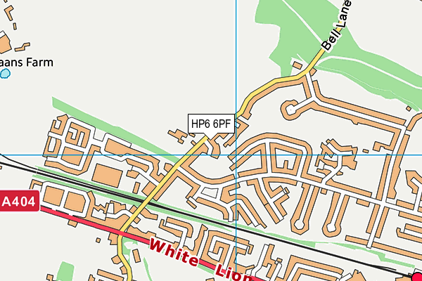 HP6 6PF map - OS VectorMap District (Ordnance Survey)