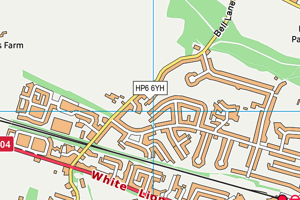 HP6 6YH map - OS VectorMap District (Ordnance Survey)