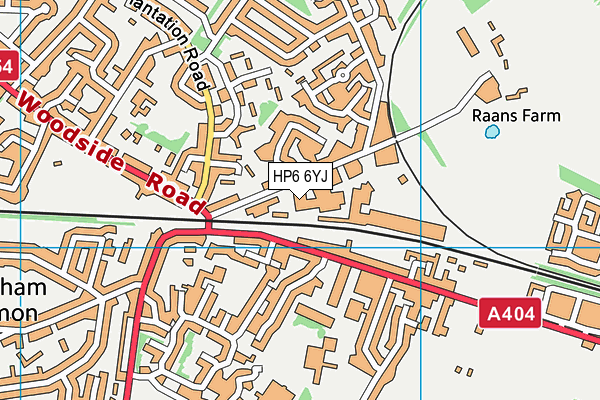 HP6 6YJ map - OS VectorMap District (Ordnance Survey)
