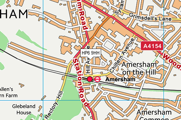 HP6 9HH map - OS VectorMap District (Ordnance Survey)