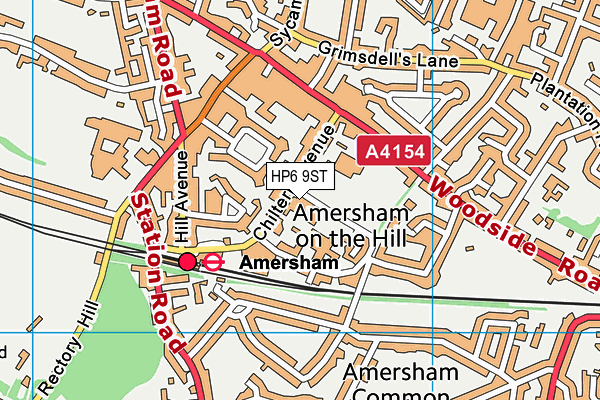 HP6 9ST map - OS VectorMap District (Ordnance Survey)