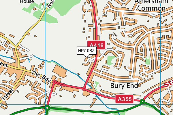 HP7 0BZ map - OS VectorMap District (Ordnance Survey)