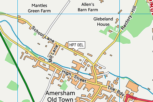 St Mary's CofE Primary School, Amersham map (HP7 0EL) - OS VectorMap District (Ordnance Survey)