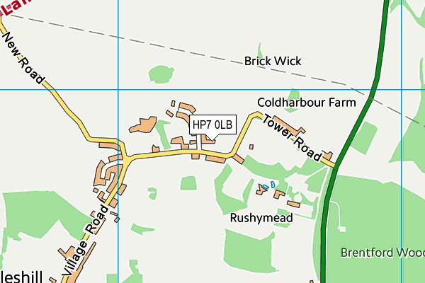 Coleshill Cricket Club map (HP7 0LB) - OS VectorMap District (Ordnance Survey)