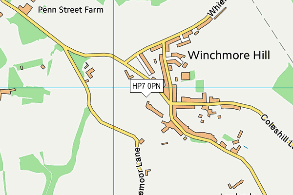 Winchmore Hill Common map (HP7 0PN) - OS VectorMap District (Ordnance Survey)