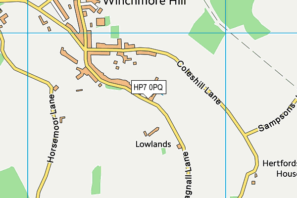 HP7 0PQ map - OS VectorMap District (Ordnance Survey)