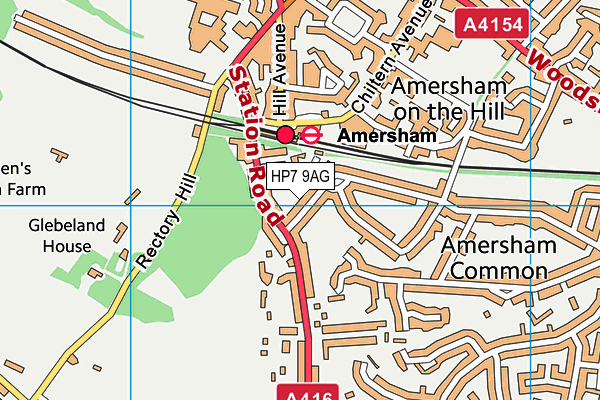 HP7 9AG map - OS VectorMap District (Ordnance Survey)