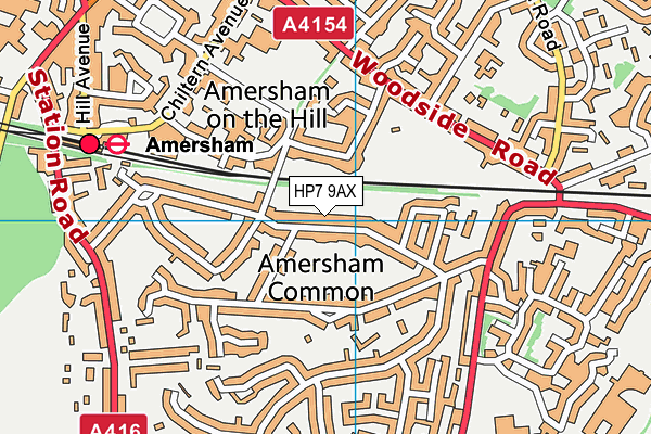 HP7 9AX map - OS VectorMap District (Ordnance Survey)