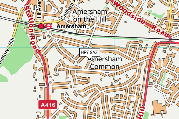 HP7 9AZ map - OS VectorMap District (Ordnance Survey)