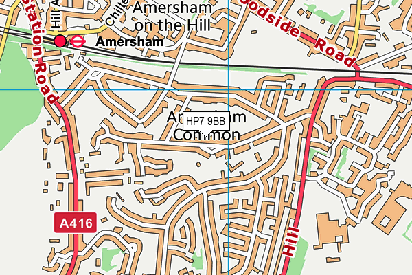 HP7 9BB map - OS VectorMap District (Ordnance Survey)