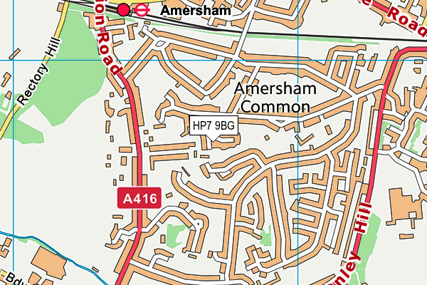 HP7 9BG map - OS VectorMap District (Ordnance Survey)